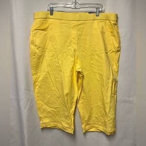 Alfred Dunner Sunny Yellow Capri Pants